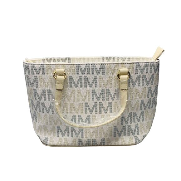 MKF Collections by Mia K Satchel Handbag, Tayla White, Vegan Leather - Picture 1 of 9